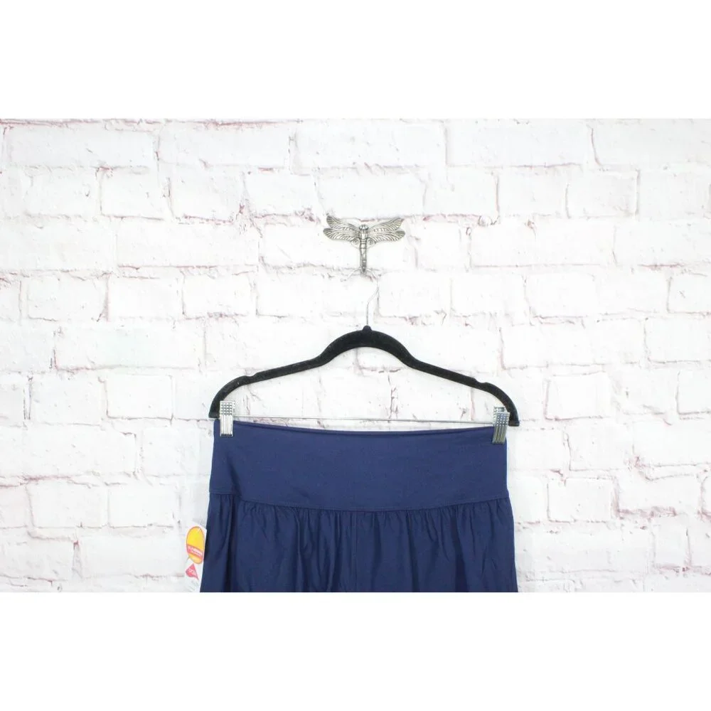 LL Bean Shaping Swimwear Soft Drape Swim Shorts Darkest Navy Size 12 - Picture 2 of 10